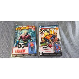 Aquaman Flashpoint and Superman Rebirth Page Punchers 3-Inch Figure & Comic